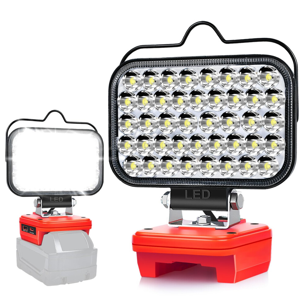 Cordless Led Work Light For Milwaukee 18V M18 Battery, Portable Flashlight Job Site Tool For M18 5051226597244