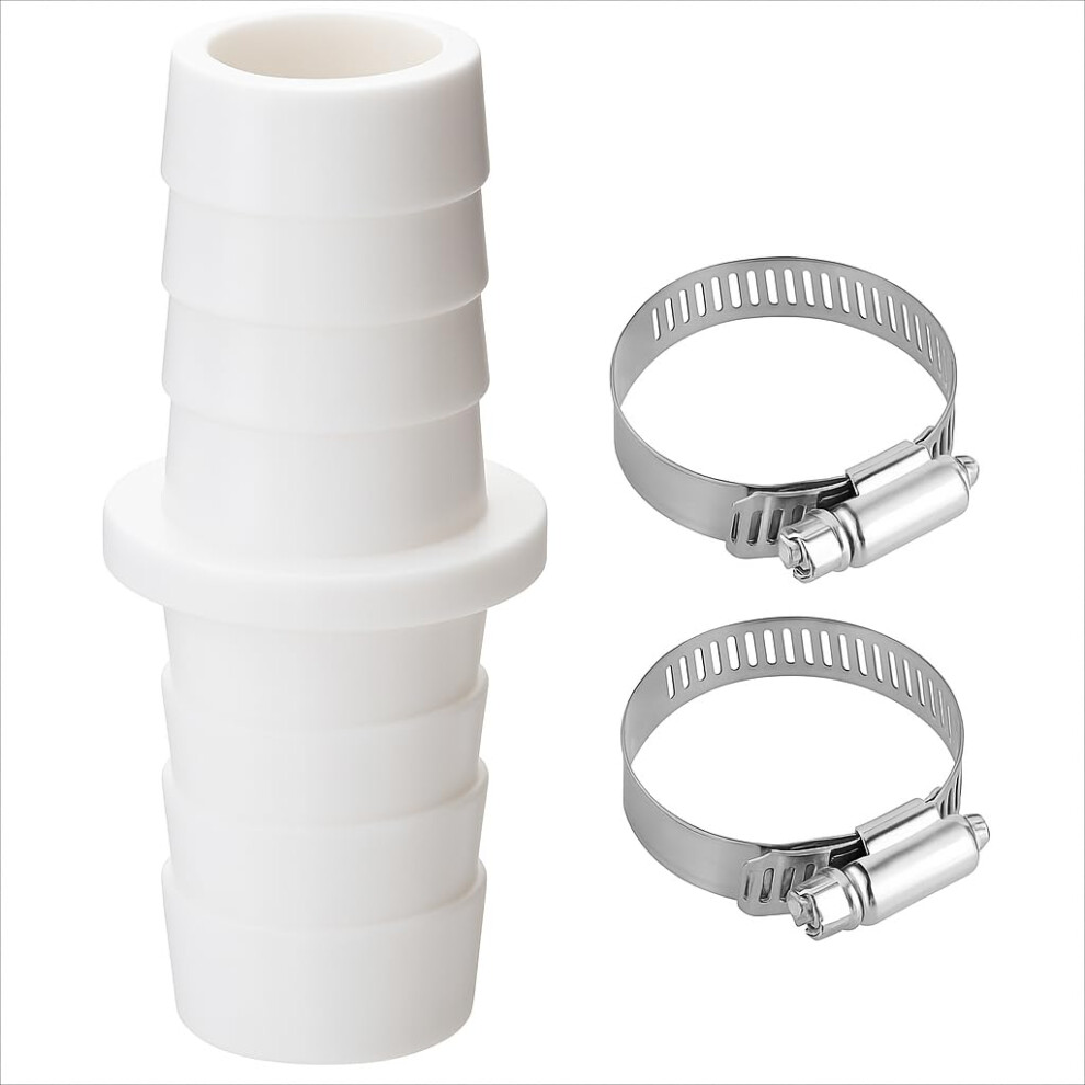 Washing Machine Waste Pipe Connector Â Leak-Proof Hose Joiner With 2 Metal Clamps 5051226573804
