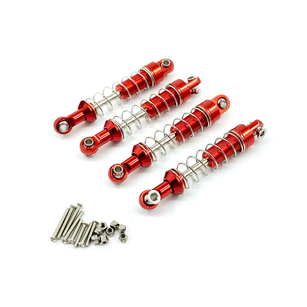 (Red) 4Pcs Metal Shock Absorber Spring Damper For Wpl C14 C24 C34 Mn D90 D91 D96 Mn99s Red 110691697752