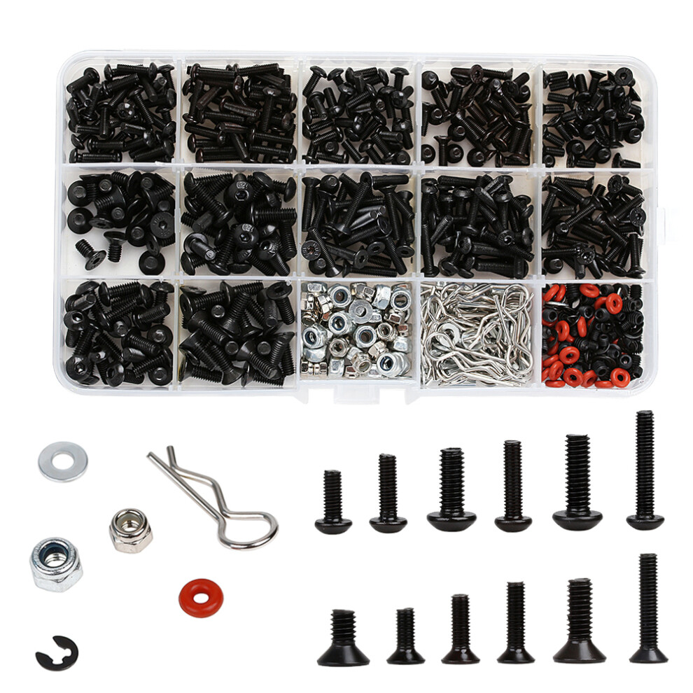 500Pcs Screws Box Set For 1/10 Hsp Traxxas Trx4 Trx-6 Tamiya Axial Scx10 Rc Car 110691698209