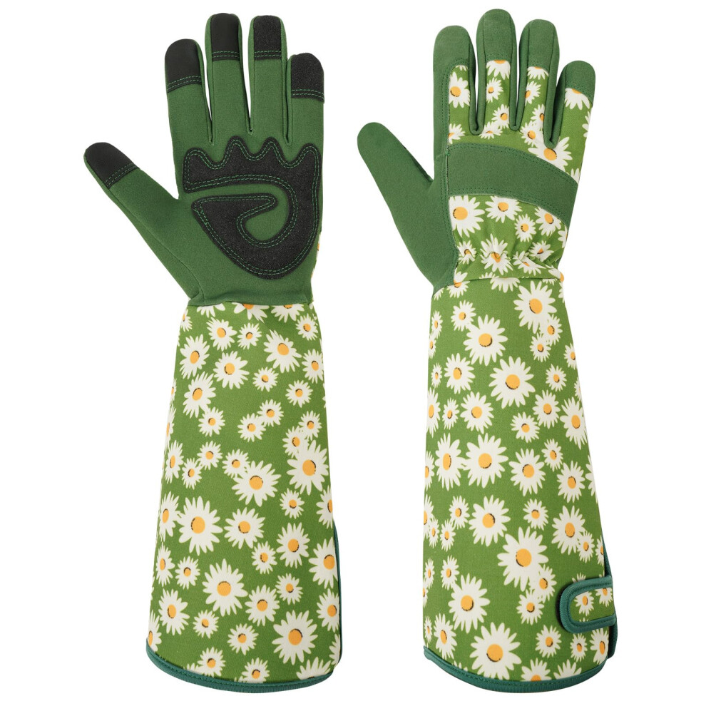 Ainiv Long Gardening Gloves For Women - Green Thorn Proof, Protective, Lightweight Garden Gloves For Yard And Outdoor Work (Large) 5051226657627
