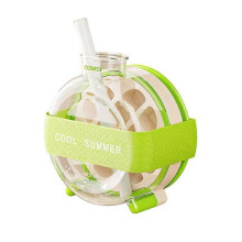 (GREEN) My Crush Cup Ice 2 in 1 Cool Summer Ice Bottle Cup, Portable Ice Cube Tray Cup