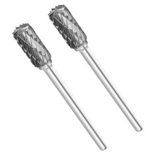 2 PCS Carbide Die Grinder Bits for Dremel Rotary Tool High Speed Double Cut Tungsten Steel Rotary Burr Drill Bit Cylindrical File Carving Tools for