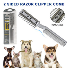 2 Sided Razor Clipper Comb Pet Hair Trimmer For Dogs Cats Puppy Grooming Cutter