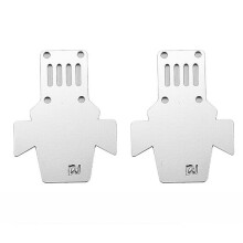 (2pcs Axle Skid Plate) Stainless Steel Chassis Axle Skid Guard Plate Kit For 1/24 Axial SCX24 RC Car