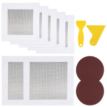11 Pcs Wall Repair Kit, Include 6/4 inch Self Adhesive Plasterboard Wall Repair Patch with 2 Sandpaper and 2 Putty Knife