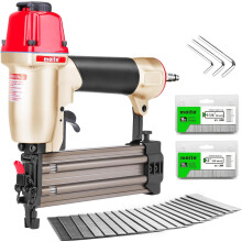 meite F50C Air Brad Nailer with 2000PCS Brad Nails (32mm, 50mm Each Size 1000PCS), Pneumatic 18 Gauge Brad Nailer Small Finish Nail Gun for Trim Work