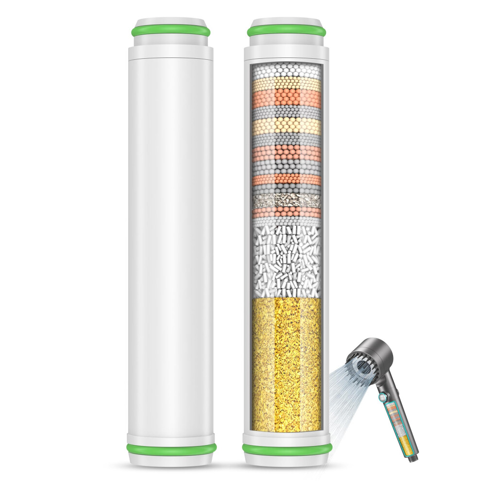 Meko 2Pack Replacement Shower Head Filter Cartridge Only For Asin B0cqy4zt6k, B0cybsgzk8, B0d3bxlsjz, B0d3zxnjp7, B0djvr5ttk 5051226559280