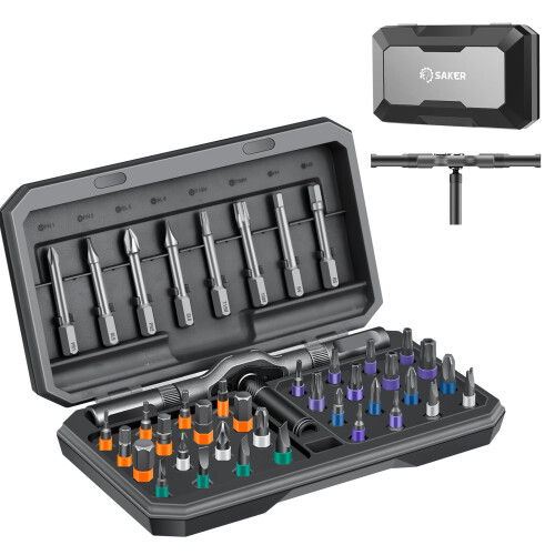 Saker 42 in 1 Magnetic Screwdriver Set, Multi Bit Free Combination Ratchet Screw