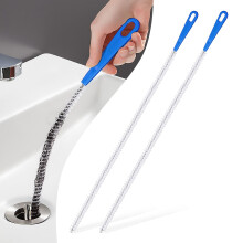 Redamancy 2 PCS Sink Unblocker Cleaning Brush, 60 cm Sink Unblocker Brush, Drain Unblocker Set, Plughole Unblocker, Bathroom Pipe Unblocker
