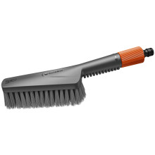 Gardena Cleansystem Hand-Held Brush S soft: wet cleaning brush with hose connection, flat brush body, for narrow areas and sensitive surfaces