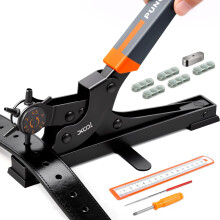 XOOL Revolving Punch Plier Kit, Leather Hole Punch Set for Belts, Watch Bands, Straps, Dog Collars, Saddles, Shoes, Fabric