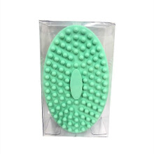 Dww - A green silicone shower brush, double-sided shower brush, designed for deep cleansing, gentle exfoliation and massage, more hygienic than a loof