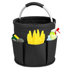 Partideal Tool Bag with Handle, 17 liters Bucket Tool Organizer Bag, Collapsible Garden Small Tools Bag, Portable Multi Cleaning Organiser Caddy
