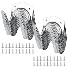 LONTOM 20 Pack Heavy Duty Garage Hooks, Garden Tool Storage Hooks, Metal Shed Hook, Tool Hook for Hanging