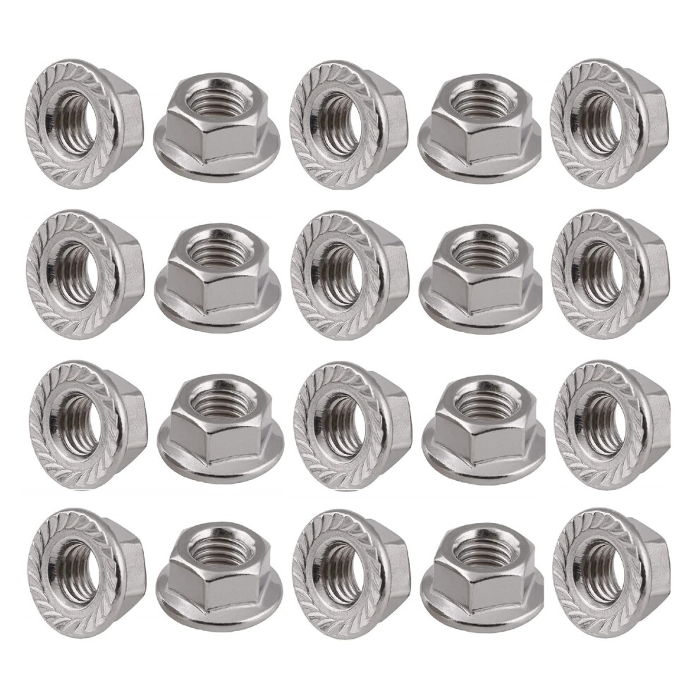 Terf M10 Serrated Flange Hex Nut M10 (10Mm) Hexagonal Serrated Flanged Steel Nuts - Pack Of 20 5002243110909