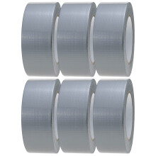 Crimson Starfish Silver Duct Tape | 6 Rolls of 48mm x 45m Gaffer Tape | Water Resistant Duct Tape | Adhesive Tape Multi-Use for Indoor/Outdoor