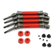 (Red) 4PCS Metal Front & Rear CVD Alloy Drive Shaft For Traxxas Slash 4X4 4WD RC Car