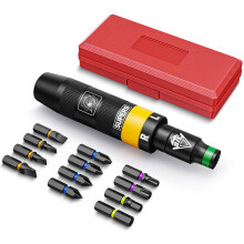 Aurlloct 3/8 Inch Manual Impact Driver Set, 13 Piece Impact Screwdriver Kit, Repair Tool, Screw Remover, Remove Nuts and Rusty Bolts