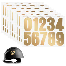 Abeillo 10Sheets Gold Number Stickers, 1.5in Small 0-9 Vinyl Sticky Numbers, Waterproof Stick on House Numbers Stickers