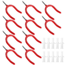 10 Pcs Garage Hooks Heavy Duty Ladder Hooks for Garage Wall Hook, Shed Hook for Hanging Accessories Strimmer Garden Tool Holder Hangers Racks