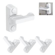 x4 Sash Jammers for uPVC Windows & Doors – Extra Security Window & Door Jammer Locks, Anti-Intruder Locking, White – Home Secure