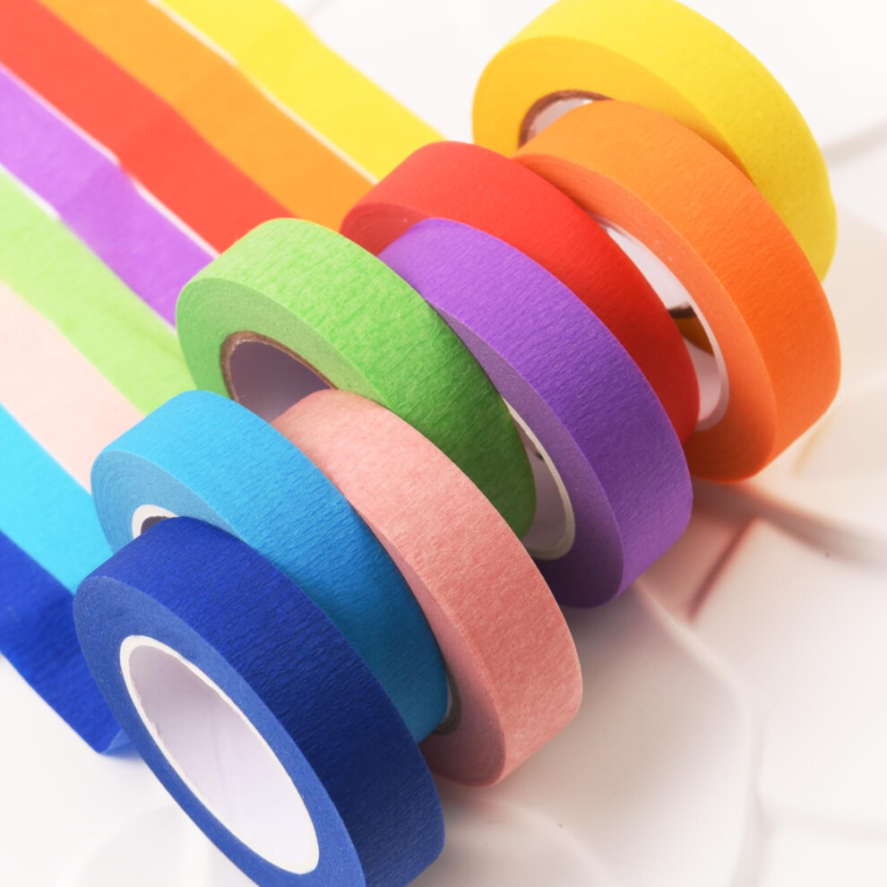 Luxiremi 8 Rolls Masking Tape Coloured, 1.5Cm X 13M Masking Tape Painters Tape, Craft Tape Sets For Painting, Craft, Diy, Labeling Or Coding 5051226635816