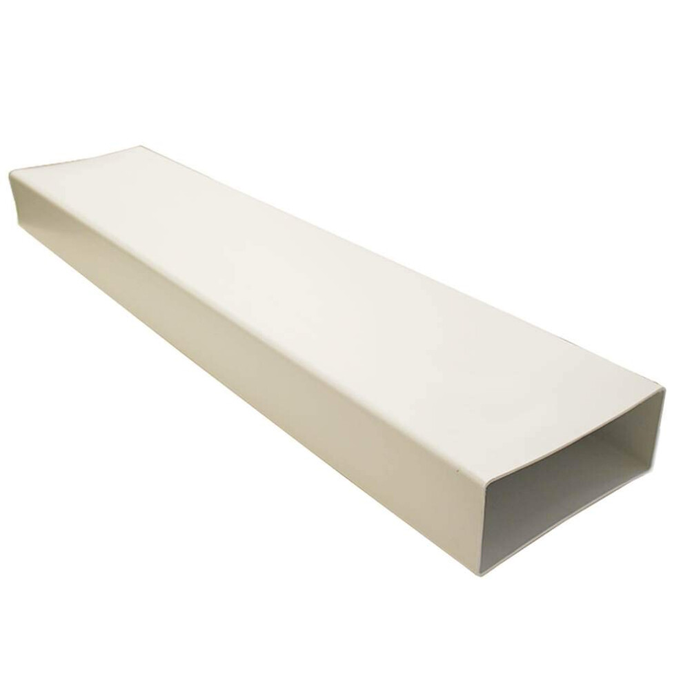 Kair Rectangular Flat Ducting 220Mm X 90Mm - 1 Metre Length Flat Channel Pipe 5051226557156