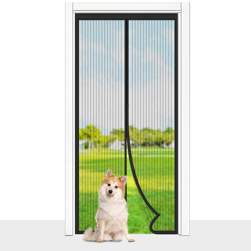 Magnetic Fly Screen Door, Cloudgree Fly Insect Screen Door Screen Mesh Curtain With Powerful Magnets And Full Frame Hook&Loop, Insect Protection Door 6960445195348