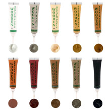 Laminate Floor Repair Kit Wood Filler, Oak Wood Furniture Scratch Repair for Scratches Cracks Holes, Easy to use (10Multicolored)