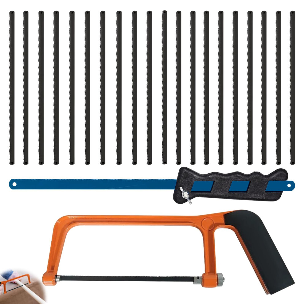 Junior Hacksaw, 2 Pcs Hacksaw For Metal Cutting With 20 Exchangeable Blades, Hack Saw To Cut Metal 5051226615184