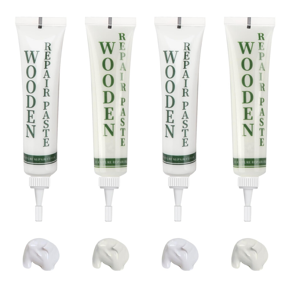 White Wood Filler, Laminate Wood Floor Repair Kit Wooden Furniture Putty Filler Oak Scratch Cream Off White Touch Up Hole Filler For Scratches Cracks 5051226595608