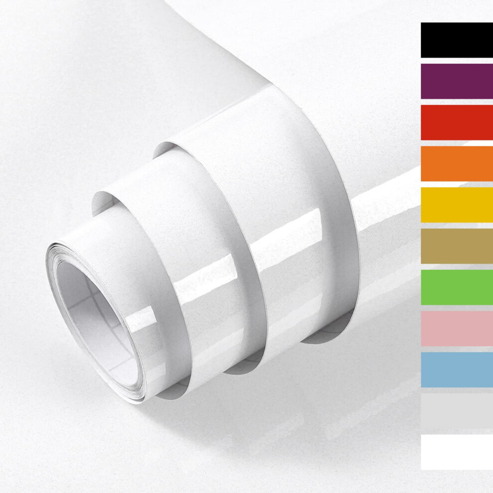 Hode White Vinyl Wrap 30X300cm, White Sticky Back Plastic Roll, Self Adhesive Wallpaper For Furniture Kitchen Cupboard Worktops Vinyl Covering 5051226625954