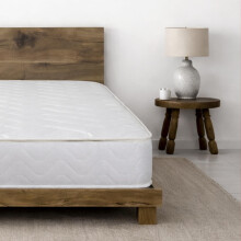 Starlight Beds Shorty Mattress Brick Design Quilted Sprung Hybrid Mattress with Memory Foam Layer. Soft Firmness, 18cm Deep. (2ft6 x 5ft9), White