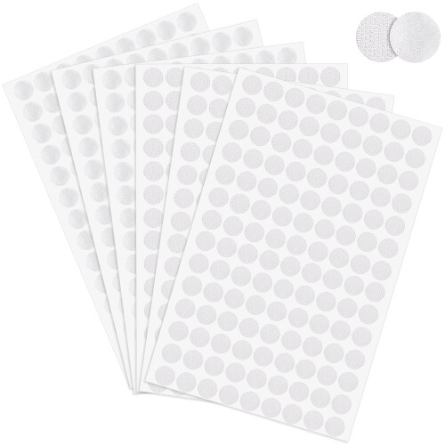1008pcs Sticky Dots Double Sided 10mm (504 Pairs) – Strong Self-Adhesive Hook and Loop Dots, Featuring Double Sided, Round