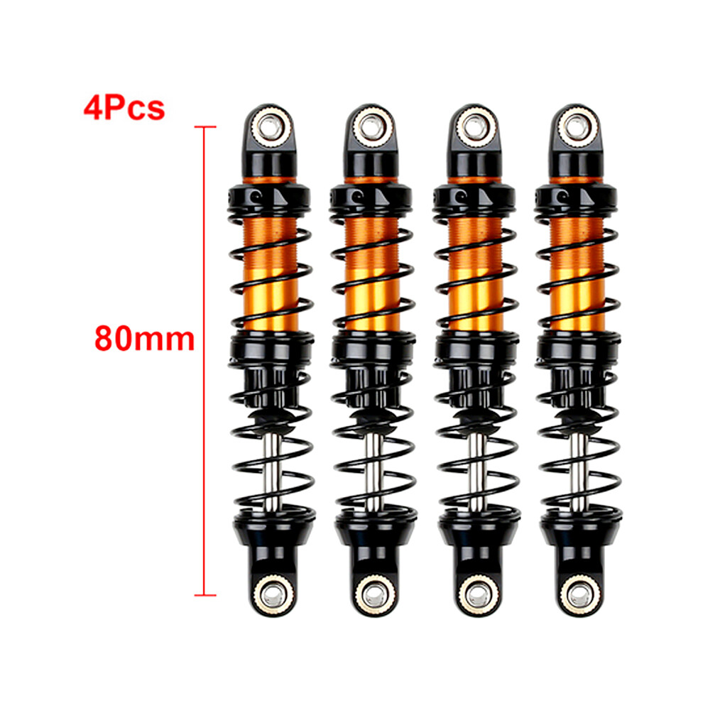 (80Mm) 4Pcs Metal Shock Absorber Oil Adjustable Damper For 1/10 Rc Car Trx4 Scx10 90046 110691698452