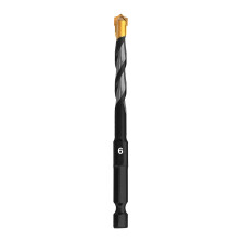 6mm Masonry Drill Bit, Hex Shank Multi Material Drill Bits Masonry, Brick Walls, Soft Tile, Wood, Plastic, Metal