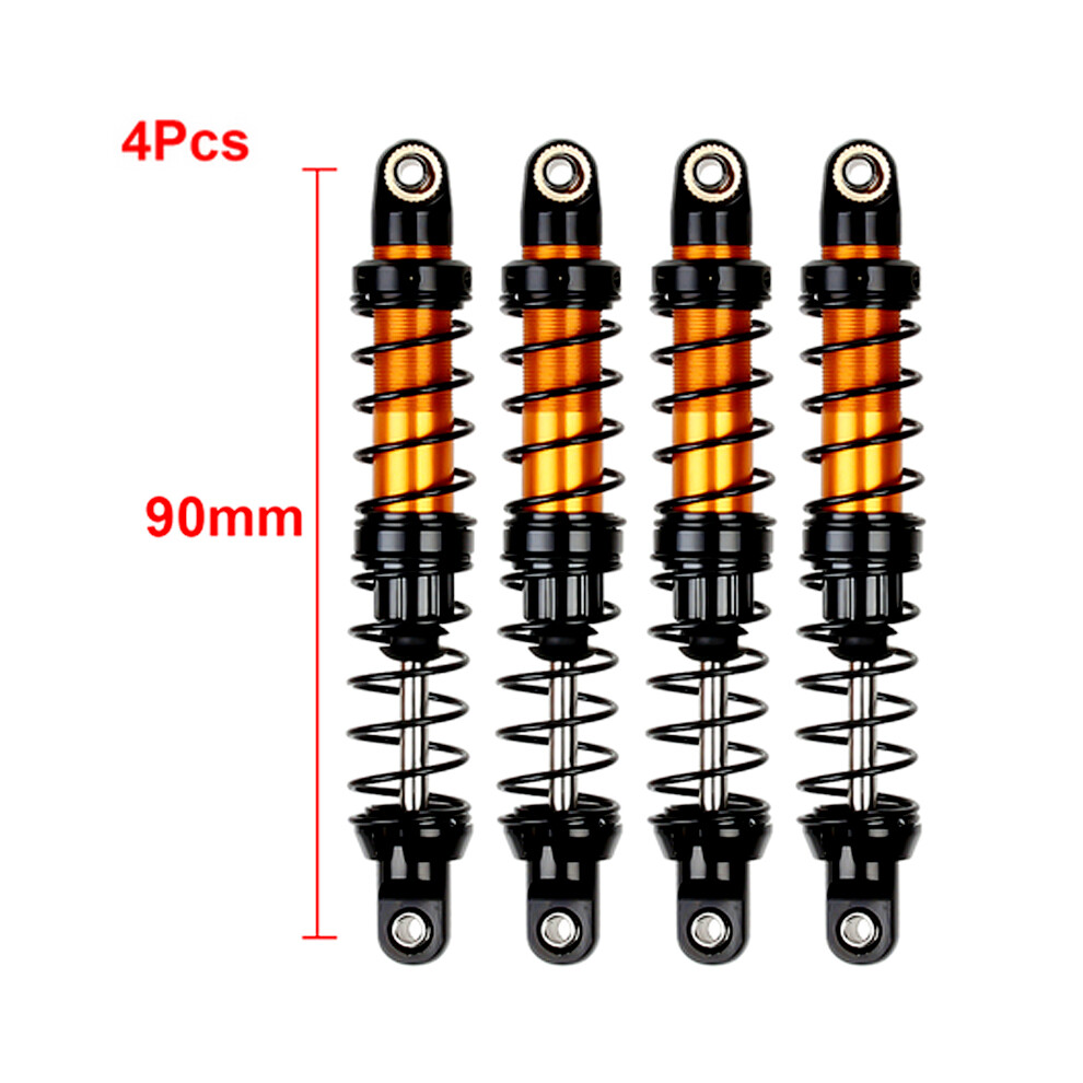 (90Mm) 4Pcs Metal Shock Absorber Oil Adjustable Damper For 1/10 Rc Car Trx4 Scx10 90046 110691698469