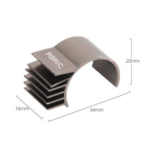 (Titanium) Upgraded Aluminum Alloy Heat Sink Cooling Fins for 370 Motor RC Model Cars
