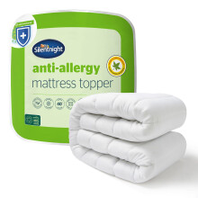 Silentnight Anti-Allergy Double Mattress Topper - Thick Deep Mattress Pad Protecting Against Allergies and Dust Mites - Hypoallergenic and Machine Wa