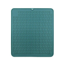 Durable Flexible Silicone Pot Holder Tableware Pad Coasters Trivet Silicone Pot Holder Non Slip Heat Resistant Hot Pad  Light Green