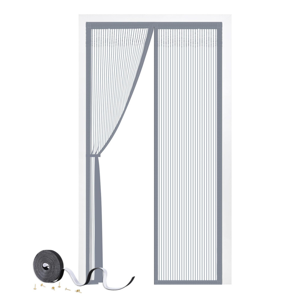 Magnetic Door Screen, Smaluck Heavy Duty Fly Door Screen Mesh With Powerful Magnets, Durable Mesh Curtains Keeps Bugs Out, Frame Hook & Loop 5051226584299