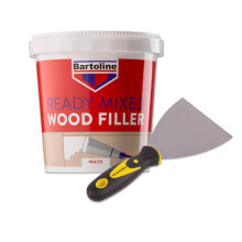 WHITE WOOD FILLER 500g READY MIXED & 3" FILLING SCRAPER - Durable, Quick Drying Repair Putty for Interior Exterior