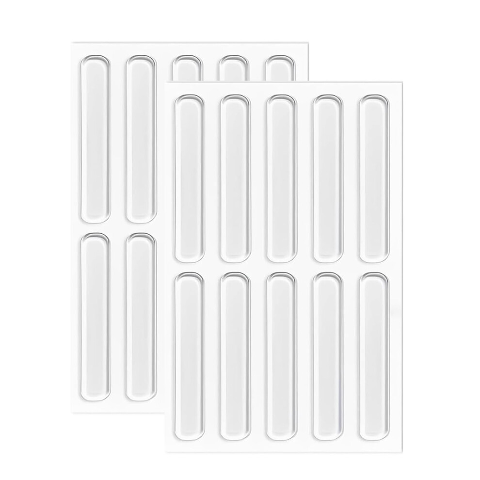 20 Pcs Door Stoppers, Slam Silencer, Bumper Pads, Furniture Bumper Strips For Kitchen, Cabinet, And Cupboard 5051226559204