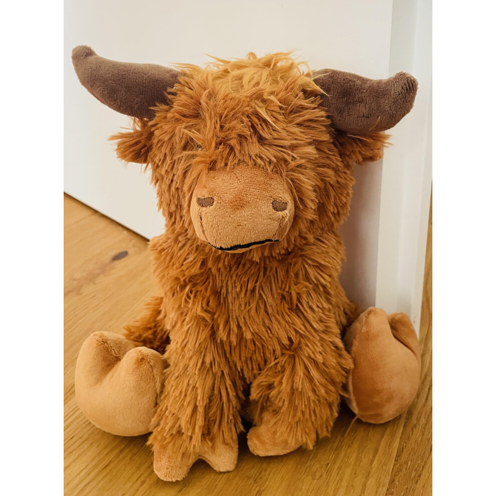 Fabric Doorstop Â Highland Cattle Door Holder, Weighted Animal Design, Brown Rustic Decorative Door Stopper For Living Room 5051226562471
