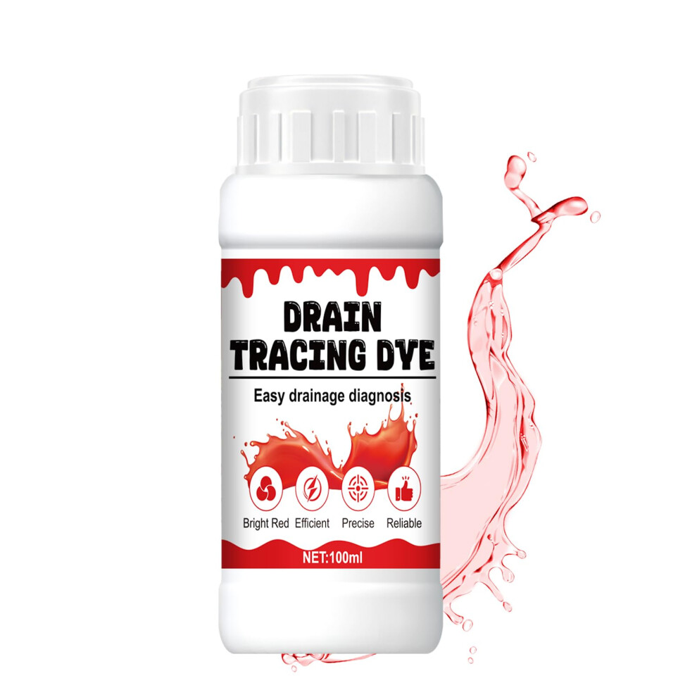 Drain Tracing Dye, Leak Detection Tracing Dye, Liquid Dye, Easily Diagnose Plumbing Problems, Ideal For Variety Of Plumbing And Drainage Systems - Re 5007252260867