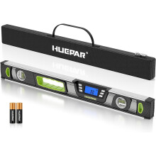 Digital Spirit Level, Huepar 600mm/24-Inch Digital Level, Professional Magnetic Electronic Torpedo Level with LCD Display, Audible Alerts