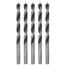 sourcing map 5pcs Brad Point Drill Bits 5mm Precise Cutting with Brad Point Tip for Woods