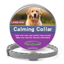 (Gray) Adjustable 72CM Flea & Tick Collar for Large Dogs - Calming Relaxation Pet Neck Collar