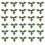 Artificial Holly Leaves with Berries Gold Red 30 pcs 1